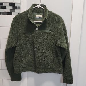 Magellan Outdoors Olive Green Teddy Fleece Jacket
